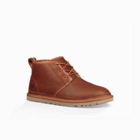 UGG Leather Neumel Brown Lace-up Boots for Men (OXJC02971)